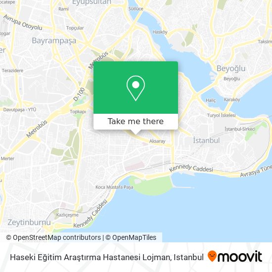 Haseki Eğitim Araştırma Hastanesi Lojman map