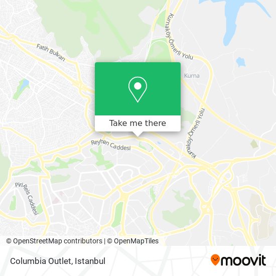 Columbia Outlet map