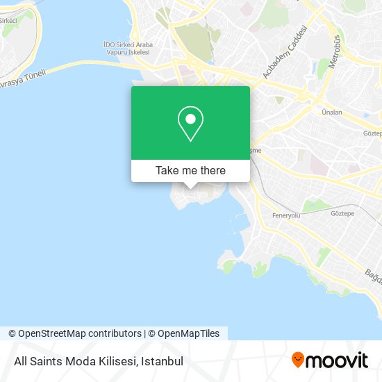 All Saints Moda Kilisesi map