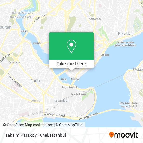 Taksim Karaköy Tünel map