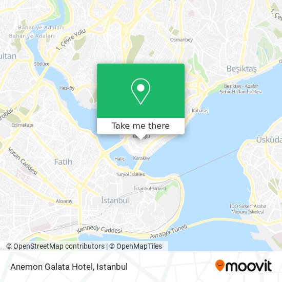 Anemon Galata Hotel map