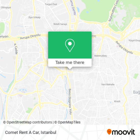 Comet Rent A Car map