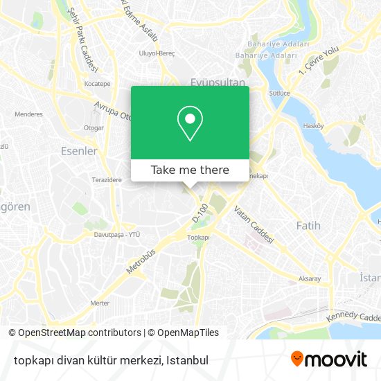 topkapı divan kültür merkezi map