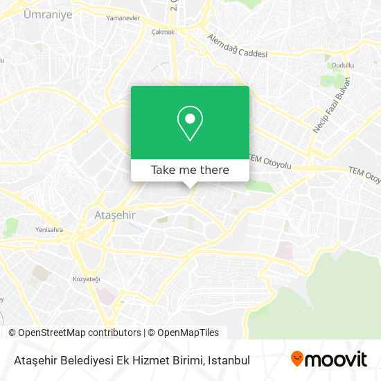 Ataşehir Belediyesi Ek Hizmet Birimi map