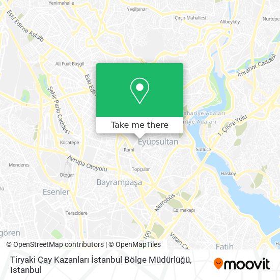 Tiryaki Çay Kazanları İstanbul  Bölge Müdürlüğü map