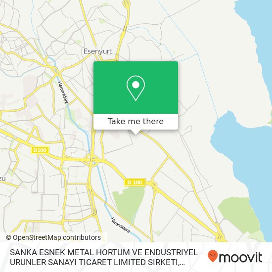 SANKA ESNEK METAL HORTUM VE ENDUSTRIYEL URUNLER SANAYI TICARET LIMITED SIRKETI map