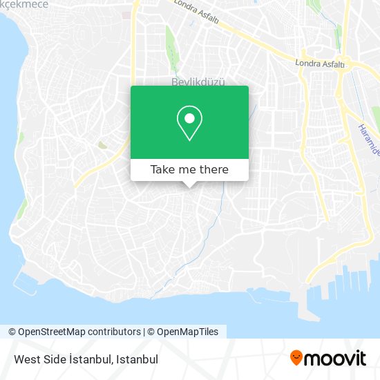 West Side İstanbul map