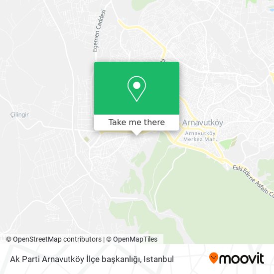 Ak Parti Arnavutköy İlçe başkanlığı map