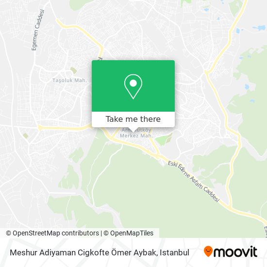 Meshur Adiyaman Cigkofte Ömer Aybak map