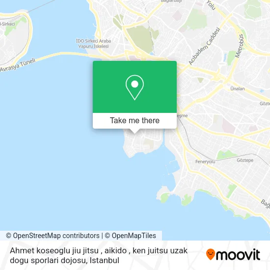 Ahmet koseoglu jiu jitsu , aikido , ken juitsu uzak dogu sporlari dojosu map