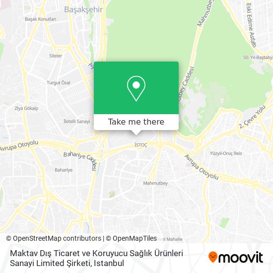 Maktav Dış Ticaret ve Koruyucu Sağlık Ürünleri Sanayi Limited Şirketi map