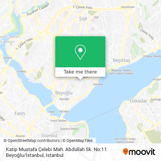 Katip Mustafa Çelebi Mah. Abdullah Sk. No:11 Beyoğlu / İstanbul map