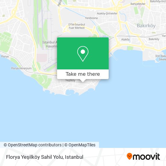 Florya Yeşilköy Sahil Yolu map