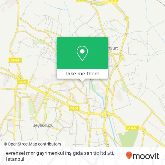 evrensel mnr gayrimenkul inş gıda san tic ltd şti map