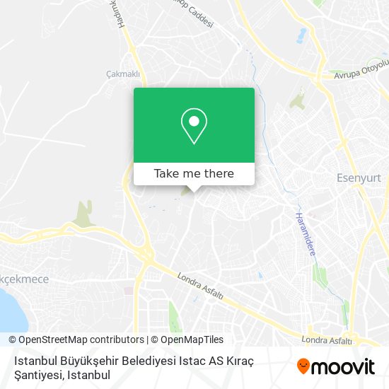 Istanbul Büyükşehir Belediyesi Istac AS Kıraç Şantiyesi map