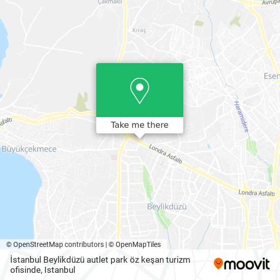 İstanbul Beylikdüzü autlet park öz keşan turizm ofisinde map