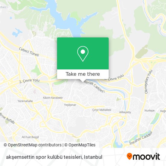 akşemsettin spor kulübü tesisleri map