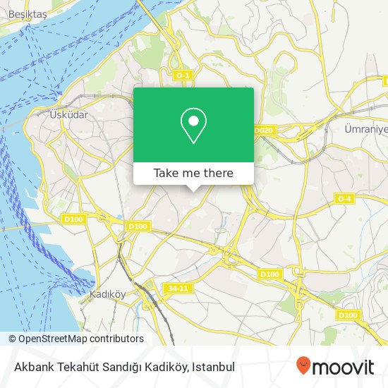 Akbank Tekahüt Sandığı Kadiköy map