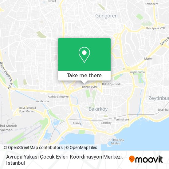 Avrupa Yakası Çocuk Evleri Koordinasyon Merkezi map