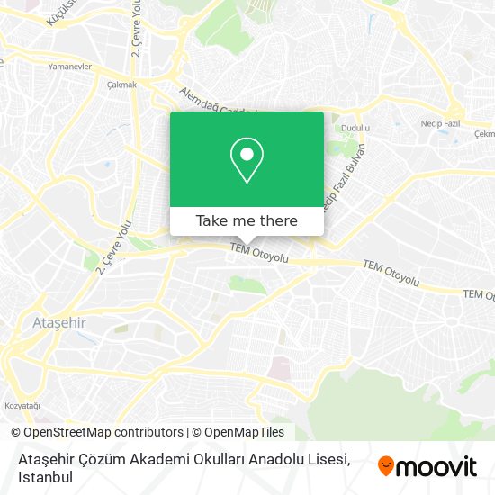 Ataşehir Çözüm Akademi Okulları Anadolu Lisesi map