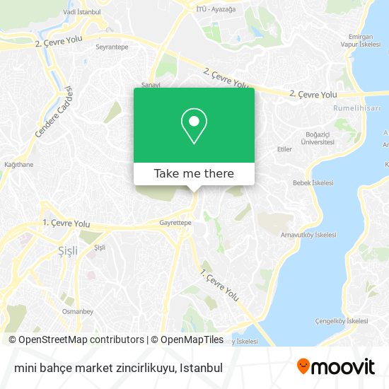 mini bahçe market zincirlikuyu map