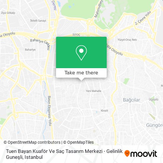 Tuen Bayan Kuaför Ve Saç Tasarım Merkezi - Gelinlik Guneşli map