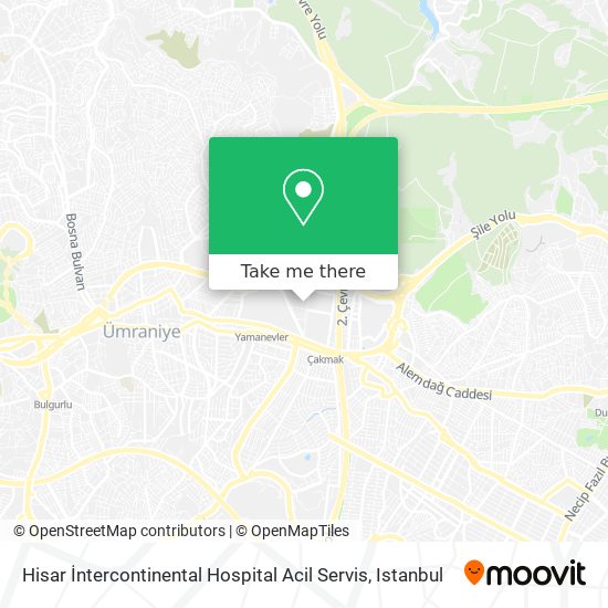 Hisar İntercontinental Hospital Acil Servis map