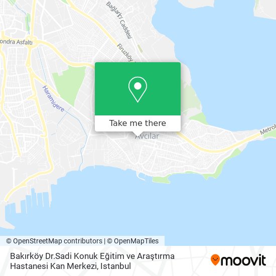 Bakırköy Dr.Sadi Konuk Eğitim ve Araştırma Hastanesi Kan Merkezi map