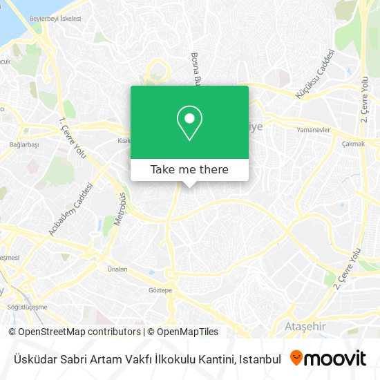 Üsküdar Sabri Artam Vakfı İlkokulu Kantini map