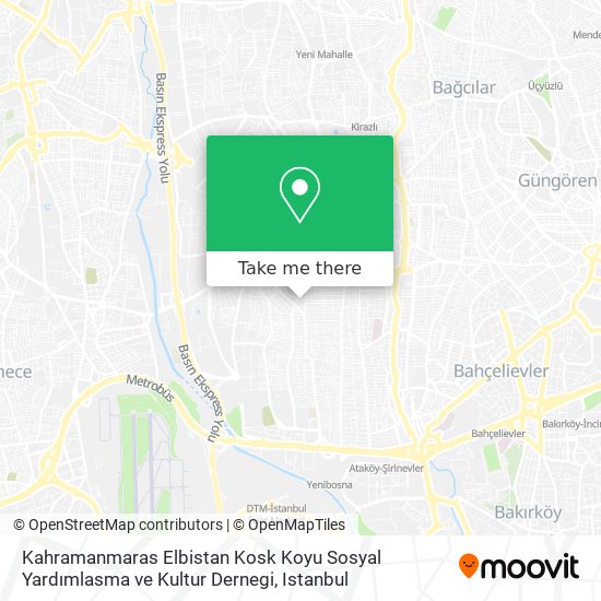 Kahramanmaras Elbistan Kosk Koyu Sosyal Yardımlasma ve Kultur Dernegi map