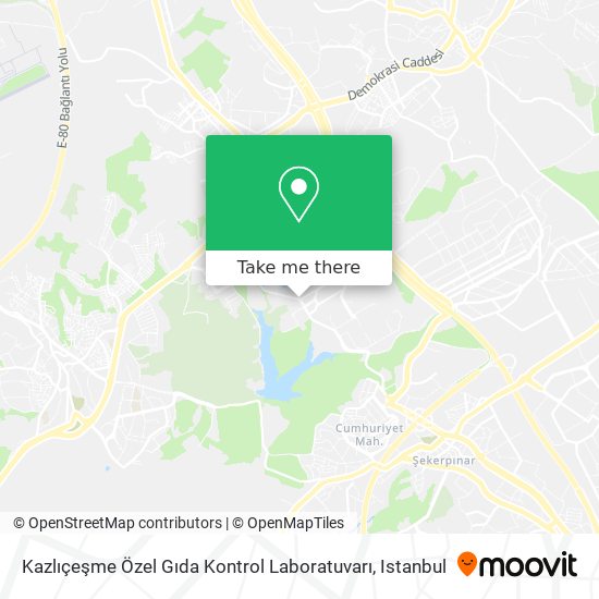 Kazlıçeşme Özel Gıda Kontrol Laboratuvarı map