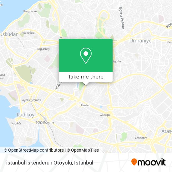 istanbul iskenderun Otoyolu map
