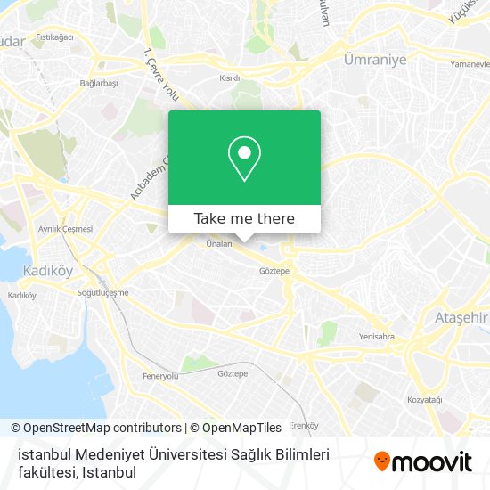 istanbul Medeniyet Üniversitesi Sağlık Bilimleri fakültesi map