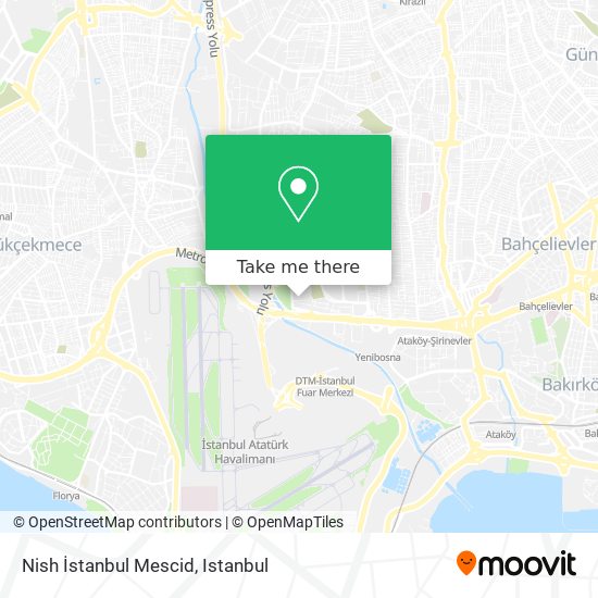 Nish İstanbul Mescid map
