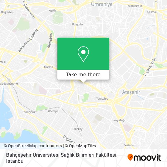 Bahçeşehir Üniversitesi Sağlık Bilimleri Fakültesi map