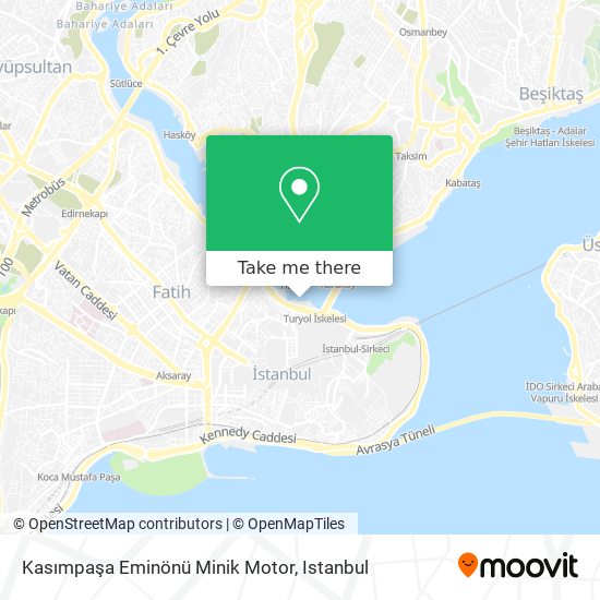 Kasımpaşa Eminönü Minik Motor map