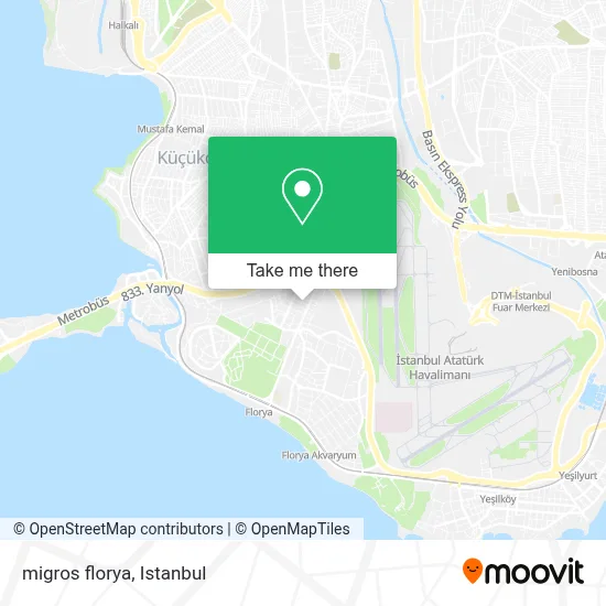 migros florya map