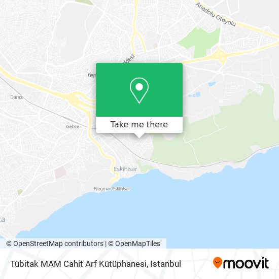 Tübitak MAM Cahit Arf Kütüphanesi map