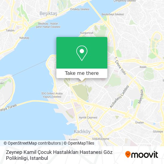 Zeynep Kamil Çocuk Hastalıkları Hastanesi Göz  Polikinligi map