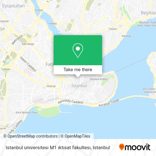 Istanbul unıversıtesı M1 ıktısat fakultesı map