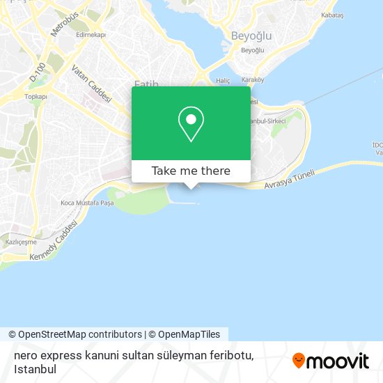 nero express kanuni sultan süleyman feribotu map
