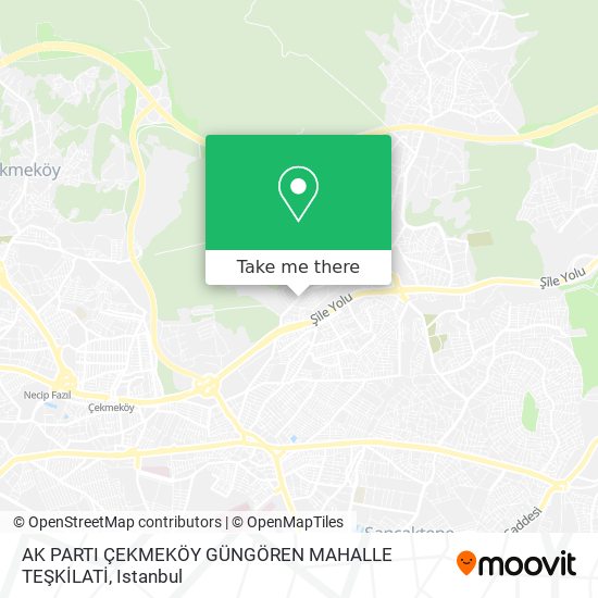 AK PARTI ÇEKMEKÖY GÜNGÖREN MAHALLE TEŞKİLATİ map