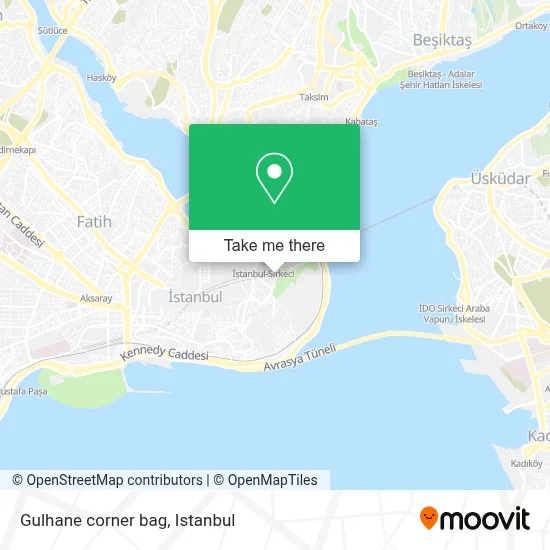 Gulhane corner bag map
