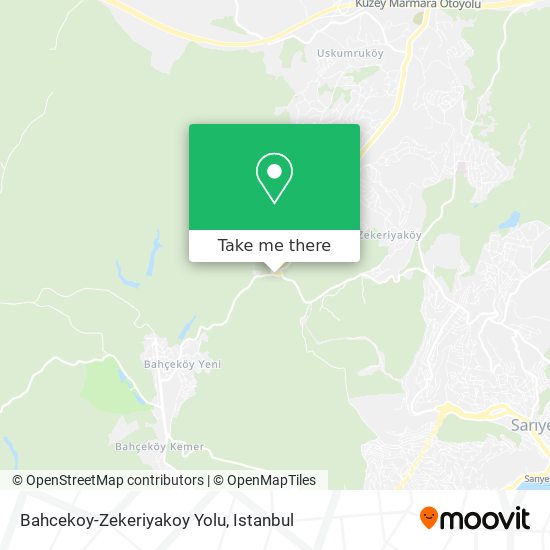 Bahcekoy-Zekeriyakoy Yolu map
