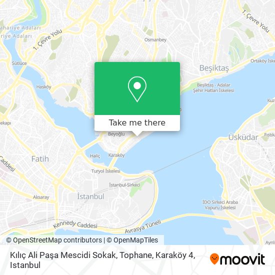 Kılıç Ali Paşa Mescidi Sokak￼, Tophane, Karaköy 4 map