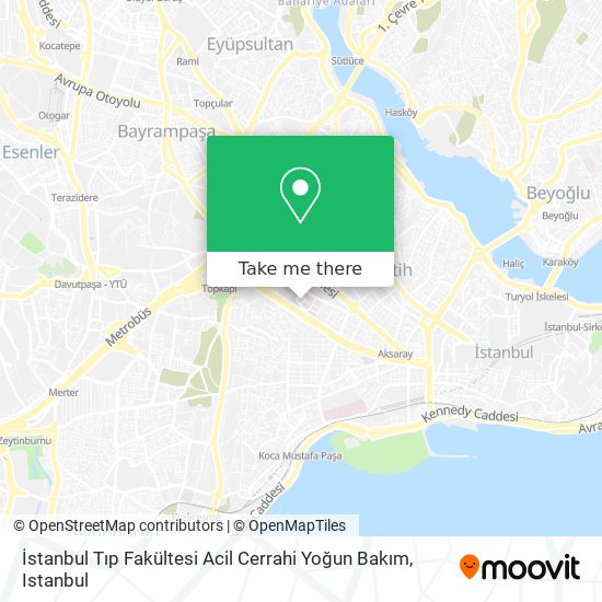 İstanbul Tıp Fakültesi Acil Cerrahi Yoğun Bakım map