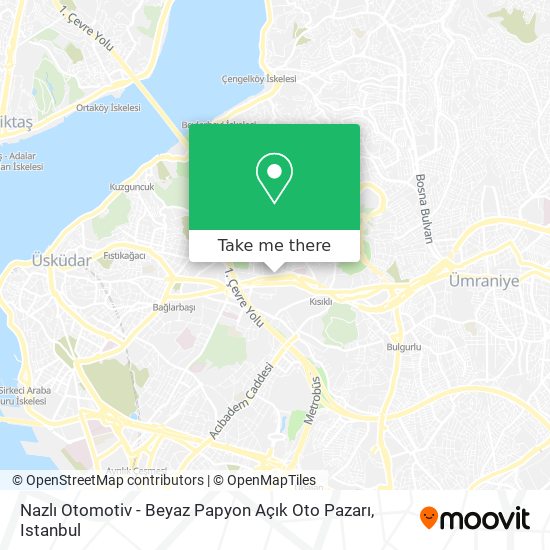 Nazlı Otomotiv - Beyaz Papyon Açık Oto Pazarı map