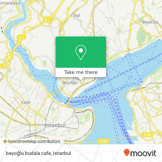 beyoğlu budala cafe map