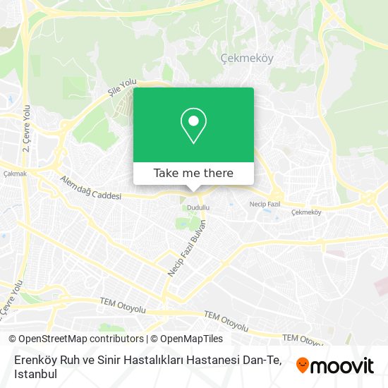Erenköy Ruh ve Sinir Hastalıkları Hastanesi Dan-Te map