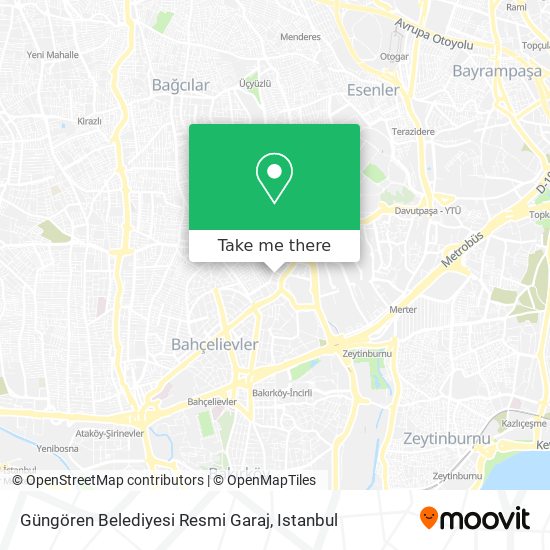 Güngören Belediyesi Resmi Garaj map